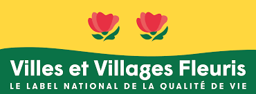 Logo Ville et village fleuri 2 fleur panneau